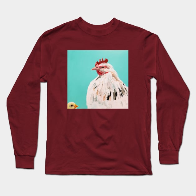 Chickens! Long Sleeve T-Shirt by sidmeme